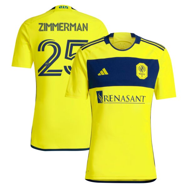 Walker Zimmerman Nashville SC 2024 The 615 Kit Fan Version Player Jersey - Yellow